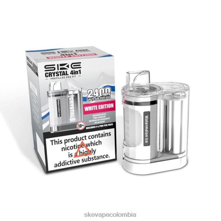 SKE Vape Authentication - SKE Crystal 2400 kit de cápsulas 4 en 1 mixto edición blanca 82N465